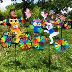 Xibao 動物サイクリング風車ターンテーブル景勝地幼稚園活動装飾ネット赤 Douyin 撮影小道具