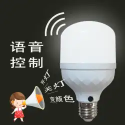 音声電球超高感度で話しかけてライトをオンにしたりオフにしたりできます2ワード音声制御LED省エネランプ人工知能音声起動ランプ