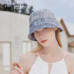 彼女は茜ローマの休日のファッションエレガントな屋外旅行春と夏の日焼け止め太陽の帽子バケツ帽子太陽の帽子