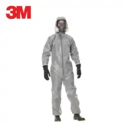 3M4570 保護服ワンピースキャップ付き化学通気性実験室抗酸およびアルカリ作業服スプレーペイント防塵化学服