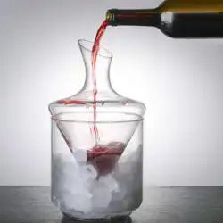 新しいクリエイティブ赤ワインデカンタアイスワイン装置家庭用赤ワイン高速斜め口デカンタ耐熱ガラス
