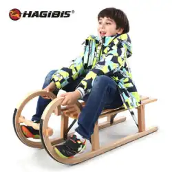 HAGIBIS 木製そりスノーボード氷雪そり車スケートカーレトロノスタルジックなスノートラック機器