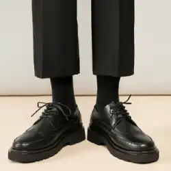 メンズ革靴メンズ本革フォーマル新品黒カジュアルビジネス韓国風トレンド英国ブローグ彫刻紳士靴