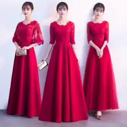 合唱団ドレス女性赤い歌コーラスパフォーマンス衣装愛国的な赤い歌祖国競争パフォーマンス衣装