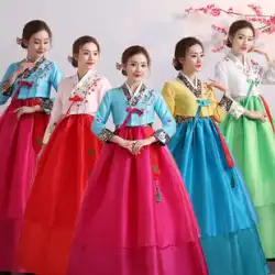 新しい古代衣装韓国の伝統的な女性韓服宮殿結婚式韓国のグループパフォーマンスステージダンスパフォーマンス衣装