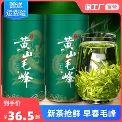 黄山毛峰 2023 新茶高山緑茶春茶缶茶葉毛建柔らかい芽缶バルクドリンクファーストレベル