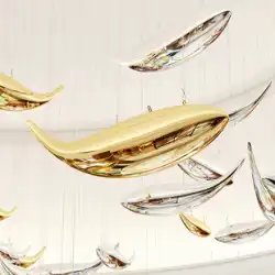 Youxue 鍋チェーンストア空中ペンダント飾りクリエイティブホームデコレーション天井飾りオーナメント小魚