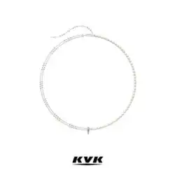 KVK サイクルバロックパールネックレスダブルサイクルライト高級ネックレス男性と女性のインニッチデザイン鎖骨チェーン