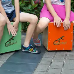 GECKO ヤモリカホンドラム無垢材シッティングドラムボックスカホンハンドビート幼稚園ドラムカホンドラム子供のボックスドラム楽器