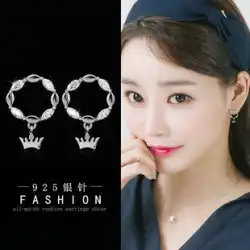 新製品トレンド新 925 シルバー針イヤリング女性の気質韓国の人格ミニシンプルなスター天然ジルコンイヤリング