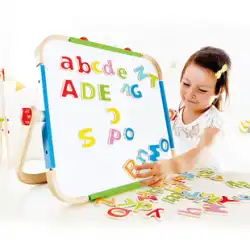 Hape アルファベットタイル子供の知育玩具早期教育創造的なカラフルな学習文字と描画ボードの男の子と女の子