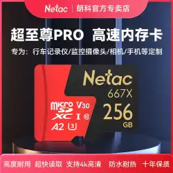 Netac 256G メモリカード U3 V30 4K スーパーエクストリーム PRO ドライブレコーダー 監視カメラ TF メモリカード