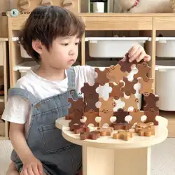 韓国 Susoli soopsori 木製メカニズムドミノ積み木おもちゃ子供の教育誕生日ギフト