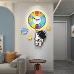 子供のクリエイティブ壁時計リビングルームホームファッションモダンなシンプルな時計 2023 寝室早期教育漫画時計壁ランプ