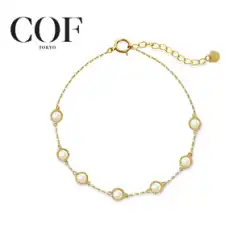 COF 日本のジュエリーオパールブレスレット 10K ゴールドオパールホワイトオパールブレスレット女性の宝石の色宝ブレスレットギフト