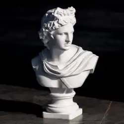 樹脂アポロ石膏像装飾大スケッチ石膏ヘッド 31 センチメートルキャラクター石膏像モデル彫刻アート教材ホームアクセサリー