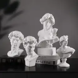 北欧スケッチデビッド像装飾樹脂石膏像彫刻ソフト装飾リビングルームテレビキャビネット家の装飾