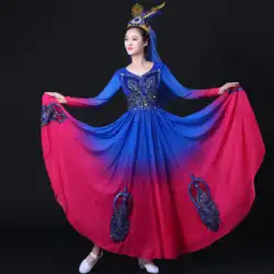 2023 新疆ダンス衣装ウイグルビッグスイングスカートパフォーマンス衣装大人の少数民族ロングスカート女性春
