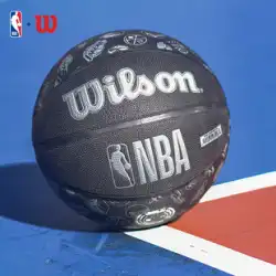 ウィルソン Wilson 公式 NBA チームエンブレム PU 屋内および屋外スタンダード No. 7 バスケットボール ブラック ギフトボックス ギフトコレクション