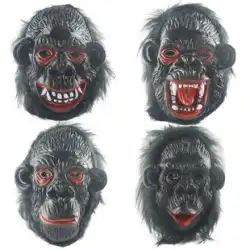 ハロウィンダンスパーティーマスク動物マスクヘッドギアトリッキー怖いマスク黒髪ゴリラマスク猿
