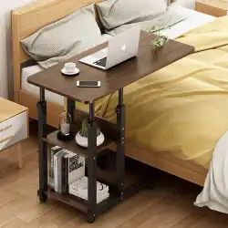 可動ベッドサイドテーブル小さなテーブル寝室自宅学習寮怠惰な折りたたみ調節可能なリフトベッドコンピュータデスク