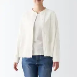 無印良品 MUJI レディース フランネル スタンドカラーシャツ 長袖 カジュアル 白シャツ チェックシャツ