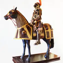 Lowe Craft/ヨーロピアンスタイルのホテルクラブロビー大床装飾/高級騎士鎧軍馬装飾