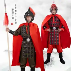 華木蘭の鎧 一般的なパフォーマンスの服 古代の兵士のパフォーマンスの服 満江の赤い服 岳飛の鎧 少年兵士の服