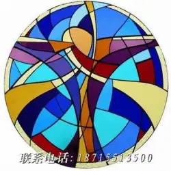 教会のガラス アート ガラス ラウンド ティファニー スクリーン壁掛け天井窓塗装象嵌