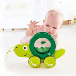 Hape ドラッグ ザ カメ ティト 1-3 歳の赤ちゃんベビー多機能木製子供幼児知育玩具