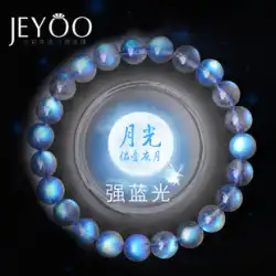 Jeyoo/Jingyou 強力なブルーライト ムーンストーン ブレスレット レディース ファッション クリスタル ブレスレット スリランカ グレー ラブラドライト