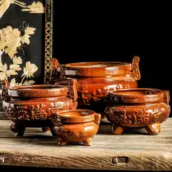家庭用香炉仏屋内陶器青銅色の三本足アロマテラピー用大型香炉仏セット工場直販