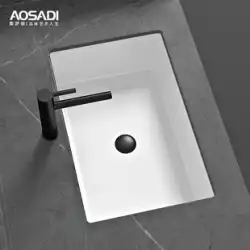 Ossati アンダーカウンター洗面器 洗面器 セラミック スクエア洗面器 洗面器 埋め込み洗面器 浴室洗面器 洗面器