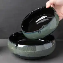 大型灰皿クリエイティブパーソナライズセラミック灰皿ホームレトロ中国リビングルームライト高級オフィストレンド灰皿