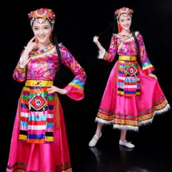 2023 新チベットダンス衣装少数民族衣装内モンゴルパフォーマンス衣装大人モンゴルロングスカート女性のための