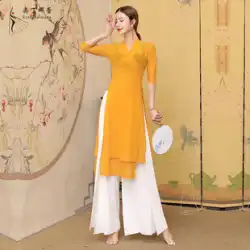 クラシックダンス 2022 新スタイル韻ガーゼエレガントな衣装パフォーマンス中国舞踊ベリーダンススーツ練習服女性のための