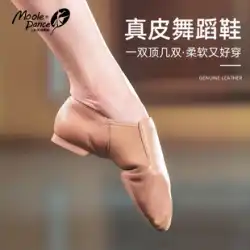 リトルジャスミンダンスシューズ女性のソフトソールレザー練習プロ中国ダンス教師の靴クラシックバレエヒールジャズシューズ