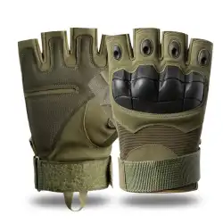 ハーフフィンガータクティカルグローブ、メンズサイクリングスポーツアウトドアクライミングロッククライミング戦闘保護ミリタリーファントレーニング耐摩耗性手袋