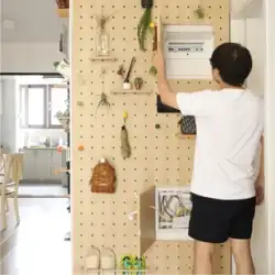 Xiaomu Liangpin の玄関電気ボックスカバーカスタム木製穴ボード収納ラックディスプレイ収納壁本棚
