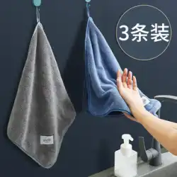 厚手のハンギングハンドタオルキッチンバスルーム洗顔ハンカチ家庭用ハンカチ吸水速乾ハンドタオル