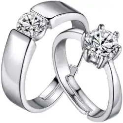 模擬フェイクダイヤモンドリング結婚式の小道具結婚指輪花嫁カップルリングペアのプロポーズセレモニーダイヤモンド結婚指輪
