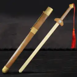 模擬木剣子供の剣武道刃なし古代木製古代スタイルの剣少年木製グリーンドラゴン剣のおもちゃ