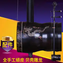 広東省 Gaohu 蛇口黒檀象嵌シェル Gaohu 演奏楽器 Huangmei Xiqin 付属品が付属しています