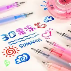 3D 立体ゼリーペン DIY 蛍光ペン落書きガラス 12 色塗装ペンハンドアカウントペンカラーゲルペン