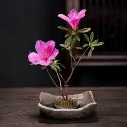Jianshan 中国の生け花の器セラミックフラワーアレンジメントスクエアプレート日本の花器禅盆栽フラワーポットフラワープレート禅セット